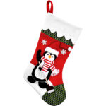 1PC  Personalized Christmas Stocking - Snowman Design - Embroidered Name - Large 18.5inch, Traditional Red and Green, Family Holiday Season Decor - Image 5
