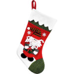 1PC  Personalized Christmas Stocking - Snowman Design - Embroidered Name - Large 18.5inch, Traditional Red and Green, Family Holiday Season Decor - Image 6