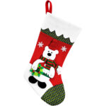 1PC  Personalized Christmas Stocking - Snowman Design - Embroidered Name - Large 18.5inch, Traditional Red and Green, Family Holiday Season Decor - Image 5