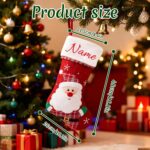 1PC Large red velvet hanging Christmas stockings for Christmas party decoration, featuring Santa Claus, bear, snowman, penguin designs, perfect for home Christmas tree and fireplace decoration - Image 3