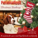 1PC personalized Christmas stocking, fireplace hanging Christmas stocking decoration, red and green striped claw design, knitted hanging stocking decoration, suitable for family holiday decoration fireplace hanging stocking - Image 4