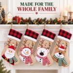 1PC Personalized Christmas Stocking with Name, Custom Christmas Stockings, Customized Xmas Decor Gifts for Family Kids, Christmas Holiday Party Decoration - 3D Santa Stocking,Delightful Christmas stocking - Image 5
