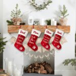 1PC Christmas dog stockings, red velvet with claw embroidery - pet stockings for dogs and cats - perfect gift for pets, fireplace cloaks, or pet lovers - Image 9
