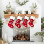 1PC Christmas dog stockings, red velvet with claw embroidery - pet stockings for dogs and cats - perfect gift for pets, fireplace cloaks, or pet lovers - Image 4
