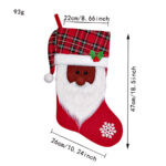 1PC Personalized Christmas Stockings Luxury Stocking Embroidered Stocking for Holiday Applique Stocking with Name for Family Decoration (Santa Claus) - Image 4