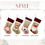 1PC Personalized Christmas Stocking with Name, Custom Christmas Stockings, Customized Xmas Decor Gifts for Family Kids, Christmas Holiday Party Decoration - 3D Santa Stocking,Delightful Christmas stocking - Image 6