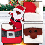 1PC Personalized Christmas Stockings Luxury Stocking Embroidered Stocking for Holiday Applique Stocking with Name for Family Decoration (Santa Claus) - Image 5